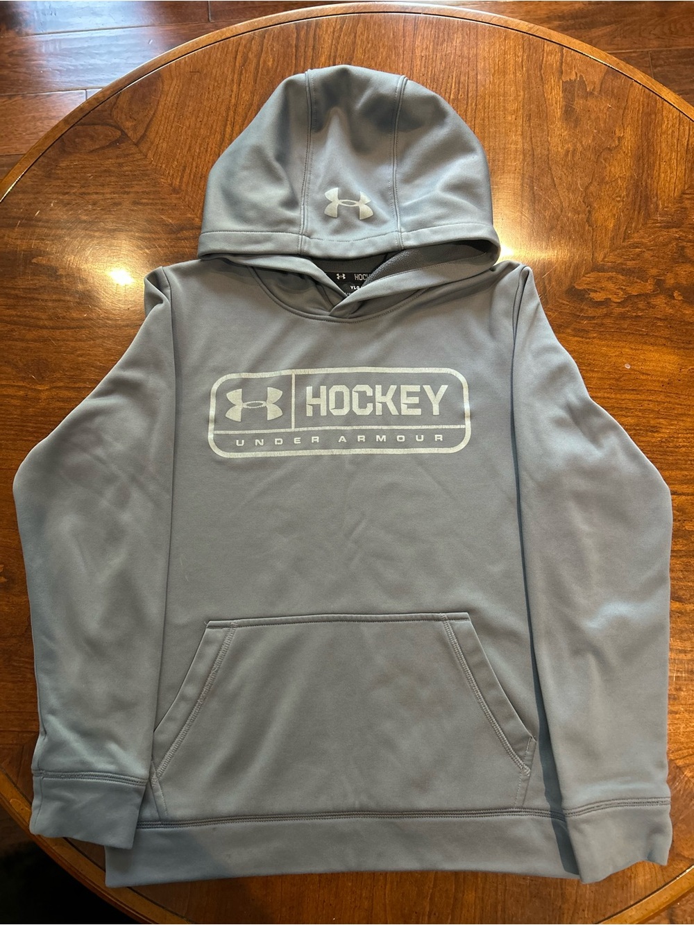 Under Armour Boy’s Hockey Hoodie - Grey (Large)